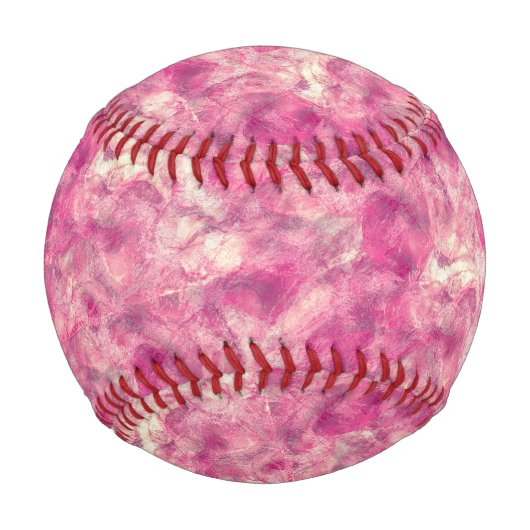 Rosa Gold Wasserfarbe Marmorierung Baseball (Vorderseite)