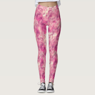 Rosa Gold Wasserfarbe Marmorierung Leggings