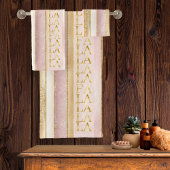 Rosa Gold Weihnachtsfest La Pattern#27 ID1009 Badhandtuch Set