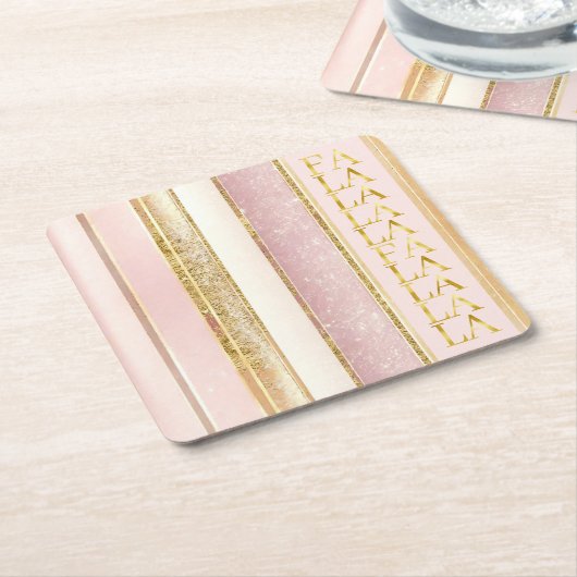 Rosa Gold Weihnachtsfest La Pattern#27 ID1009 Rechteckiger Pappuntersetzer (angewinkelt)