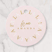 Rosa Gold Weihnachtsmann La ID1009 Geschenkanhänger (Vorderseite)