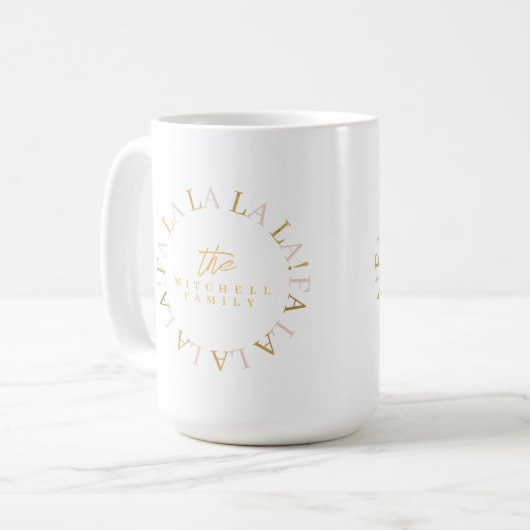 Rosa Gold Weihnachtsmann La ID1009 Kaffeetasse (Vorderseite Links)