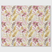 Rosa Gold Weihnachtsmuster#21 ID1009 Geschenkpapier (Flach)