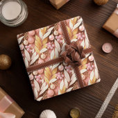 Rosa Gold Weihnachtsmuster#22 ID1009 Geschenkpapier