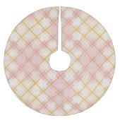 Rosa Gold Weihnachtsmuster#28 ID1009 Polyester Weihnachtsbaumdecke (Vorderseite)