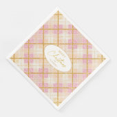 Rosa Gold Weihnachtsmuster#28 ID1009 Serviette (Ecke)