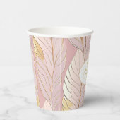 Rosa Gold Weihnachtsmuster#29 ID1009 Pappbecher (Rechts)