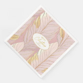 Rosa Gold Weihnachtsmuster#29 ID1009 Serviette (Ecke)