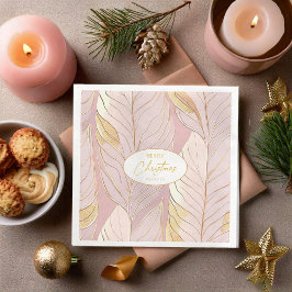 Rosa Gold Weihnachtsmuster#29 ID1009 Serviette