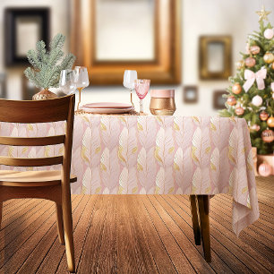 Rosa Gold Weihnachtsmuster#29 ID1009 Tischdecke