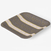 Rosa Gold Weihnachtsmuster#35b ID1009 Pappteller (Gewinkelt)