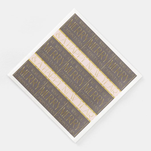 Rosa Gold Weihnachtsmuster#35b ID1009 Serviette (Ecke)