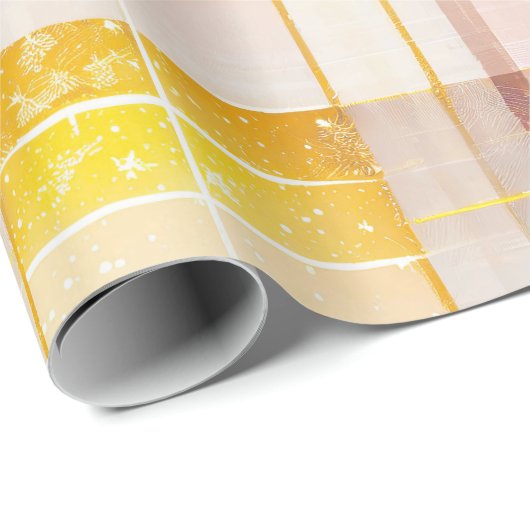 Rosa Gold Weihnachtsmuster#7 ID1009 Geschenkpapier (Rolleneckpunkt)