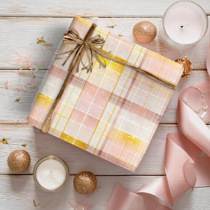 Rosa Gold Weihnachtsmuster#7 ID1009 Geschenkpapier