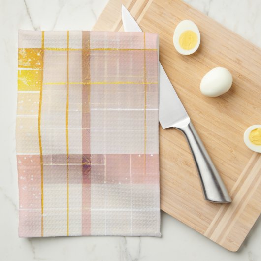 Rosa Gold Weihnachtsmuster#7 ID1009 Geschirrtuch (Viertel Falte)