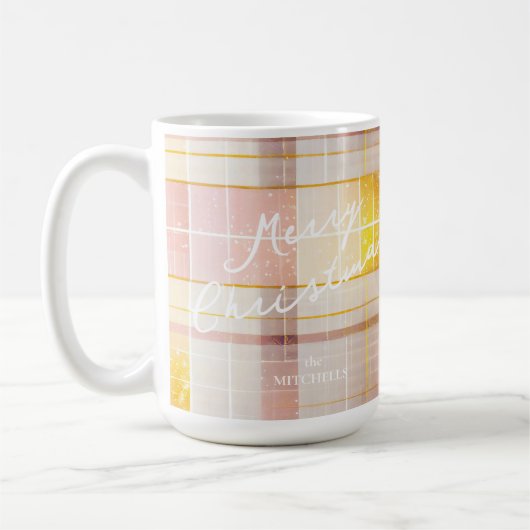 Rosa Gold Weihnachtsmuster#7 ID1009 Kaffeetasse (Links)