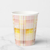 Rosa Gold Weihnachtsmuster#7 ID1009 Pappbecher (Rechts)