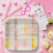 Rosa Gold Weihnachtsmuster#7 ID1009 Pappteller (Party)