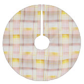 Rosa Gold Weihnachtsmuster#7 ID1009 Polyester Weihnachtsbaumdecke (Vorderseite)