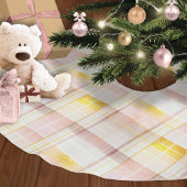 Rosa Gold Weihnachtsmuster#7 ID1009 Polyester Weihnachtsbaumdecke