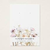 Rosa Gold Wildblume Botanischer Ohrring Display (Vorderseite)