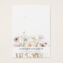 Rosa Gold Wildblume Botanischer Ohrring Display