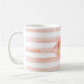 Rosa Gold XOXO Watercolor Kiss Kaffeetasse (Links)