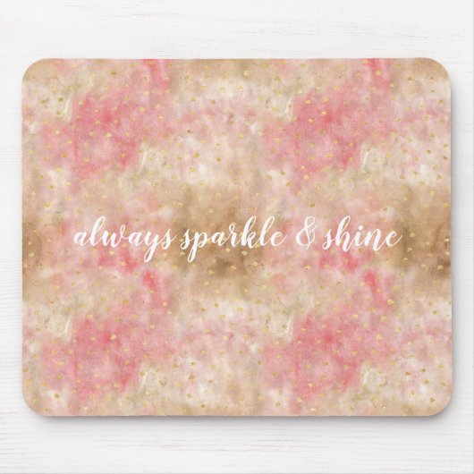 Rosa GoldAquarellbronzeconfetti Mousepad (Vorne)