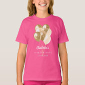 Rosa Goldballons T-Shirt (Vorderseite)