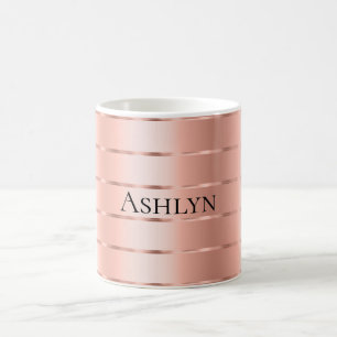 Rosa Goldband Kaffeetasse
