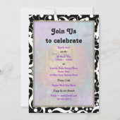 Rosa Goldbarsch "masquerade Party" Einladung (Rückseite)