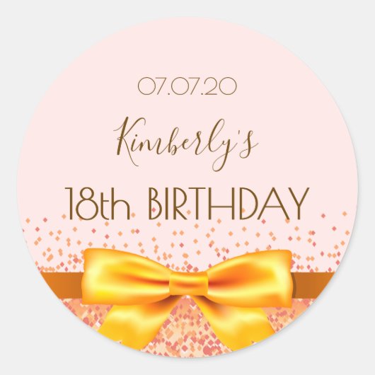 Rosa Goldbug Runder Aufkleber (Vorderseite)