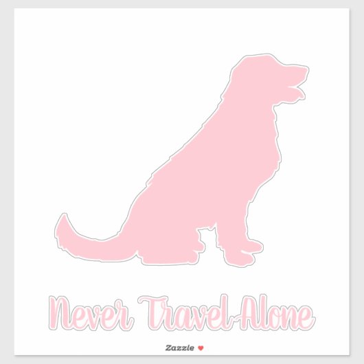Rosa Golden Retriever Dog Car Decal, Vinyl Sticker (Blatt)
