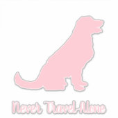 Rosa Golden Retriever Dog Car Decal, Vinyl Sticker (Vorderseite)