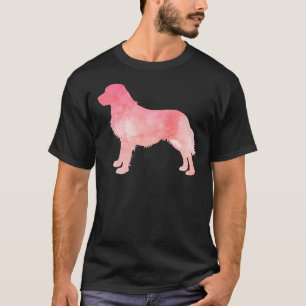 Rosa Golden Retriever Silhouette Angepasst T-Shirt