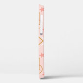 Rosa goldene Augen: Geometrisches Nahtloses Design Case-Mate iPhone Hülle (Rückseite / Links)