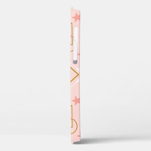 Rosa goldene Augen: Geometrisches Nahtloses Design Case-Mate iPhone Hülle (Rückseite / Links)