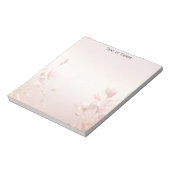 Rosa goldene Blätter floraler Notepad Notizblock (Rotiert)