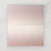 Rosa Goldene Blätter Platzkarte (Innenseite Aufgefaltet)