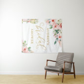 Rosa goldene Blüte/Champagner Glasdusche Hintergru Wandteppich (Beispiel (Horizontal))