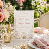 Rosa Goldene Elegante Einladung