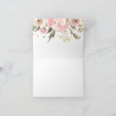 Rosa goldene Farbe Dankeskarte (Innenseite)