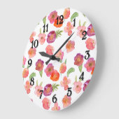 Rosa goldene Farbe Große Wanduhr (Winkel)
