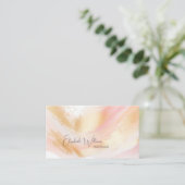 Rosa goldene Farbe | QR Code Business Card Visitenkarte (Stehend Vorderseite)