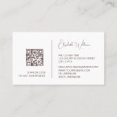 Rosa goldene Farbe | QR Code Business Card Visitenkarte (Rückseite)