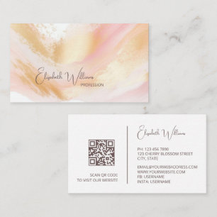 Rosa goldene Farbe   QR Code Business Card Visitenkarte