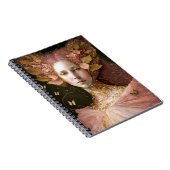 Rosa goldene Fee Fantastische Kunst Notizblock (Rechte Seite)