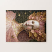 Rosa goldene Fee Fantastische Kunst Puzzle (Horizontal)