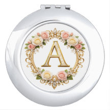 Rosa Goldene Filigran-Letter A Hochzeit