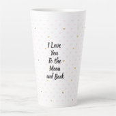 Rosa goldene Herzen Milchtasse (Vorderseite)